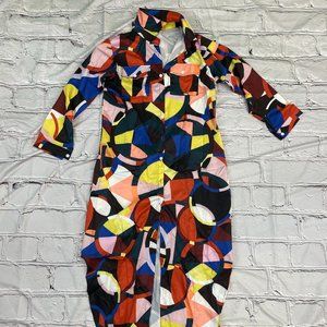 Geometric Print Maxi Dress